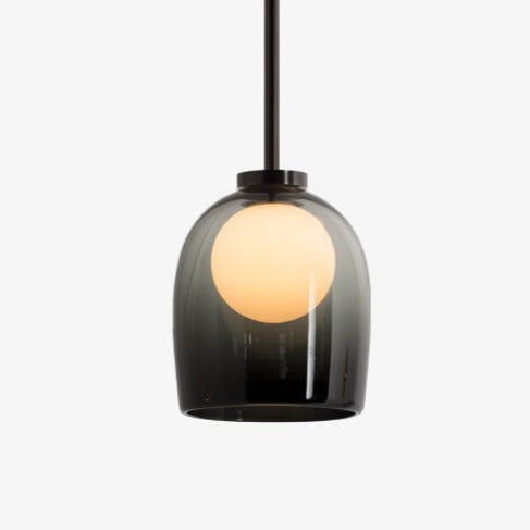 Suspension design avec abat-jour en verre Jowie