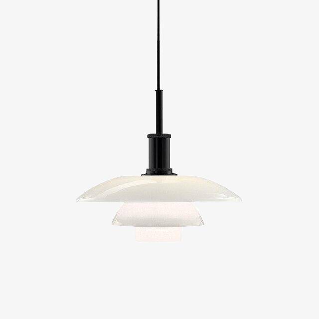 Suspension design LED avec abat-jour en aluminium blanc Loft
