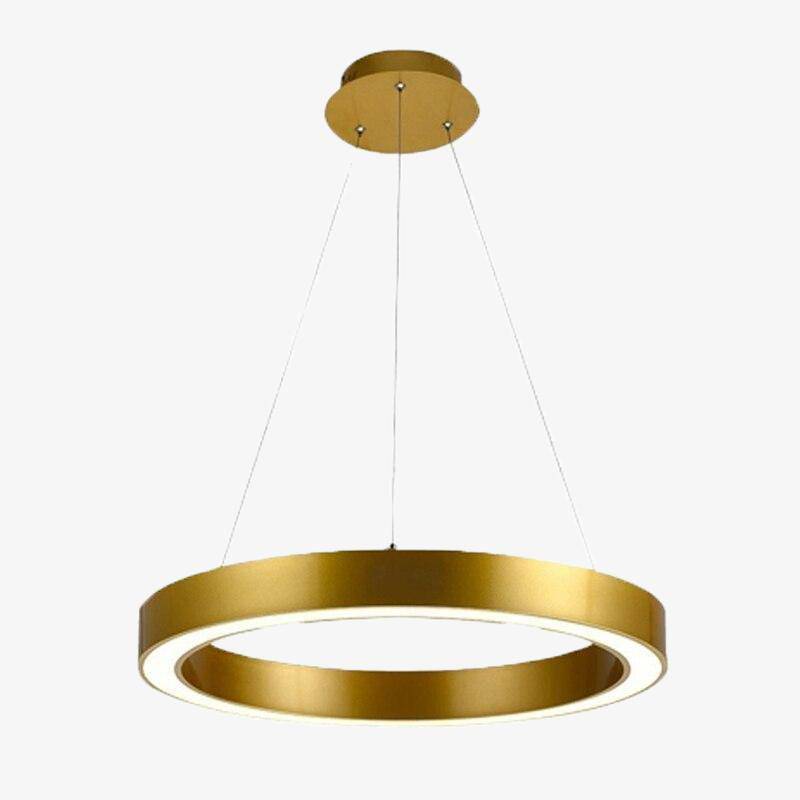 Suspension design LED avec cercle en métal aux bords épais Luxury