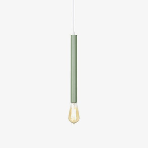 Suspension LED cylindre coloré avec lampe apparente