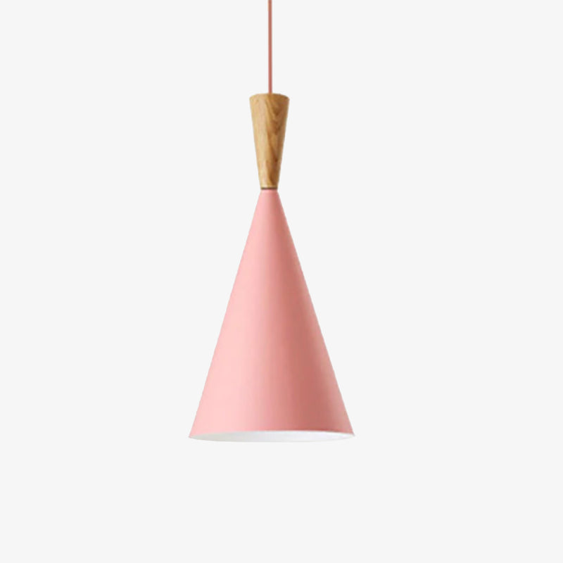 Suspension moderne LED abat-jours différents et colorés Alda