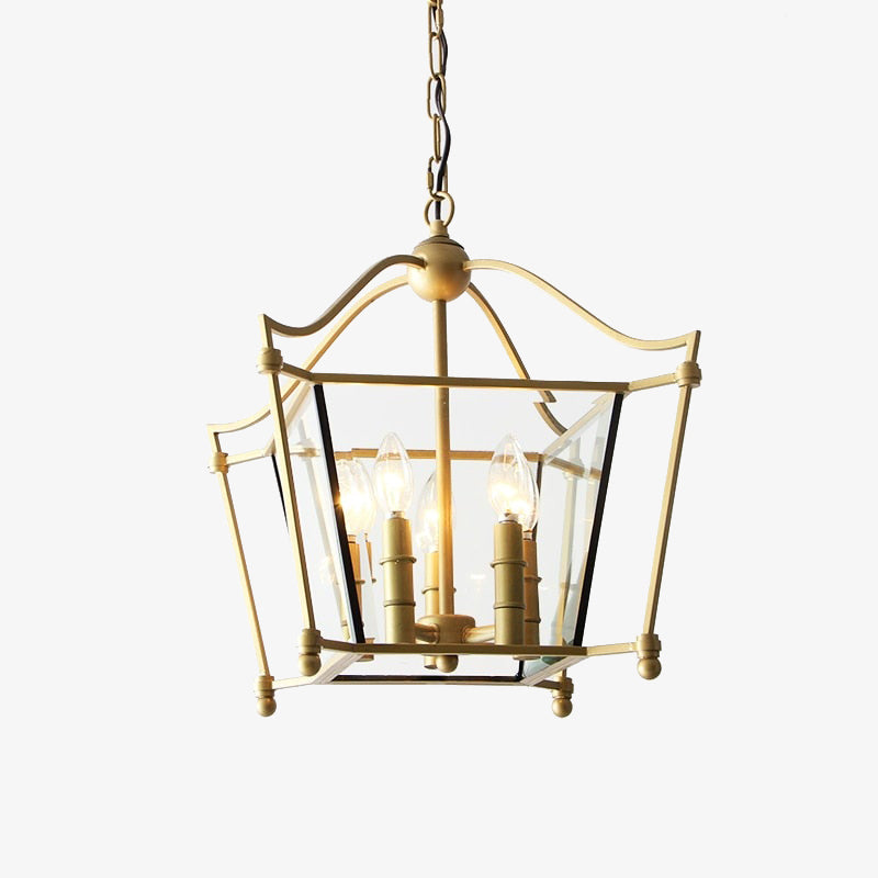 Suspension vintage en forme de carré alsacien Tyna