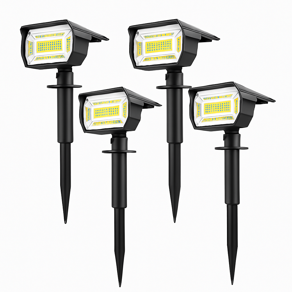 72 LED extérieur paysage spots IP65 étanche 3 Modes d'éclairage solaire alimenté appliques murales pour porte d'entrée arrière-cour Garage