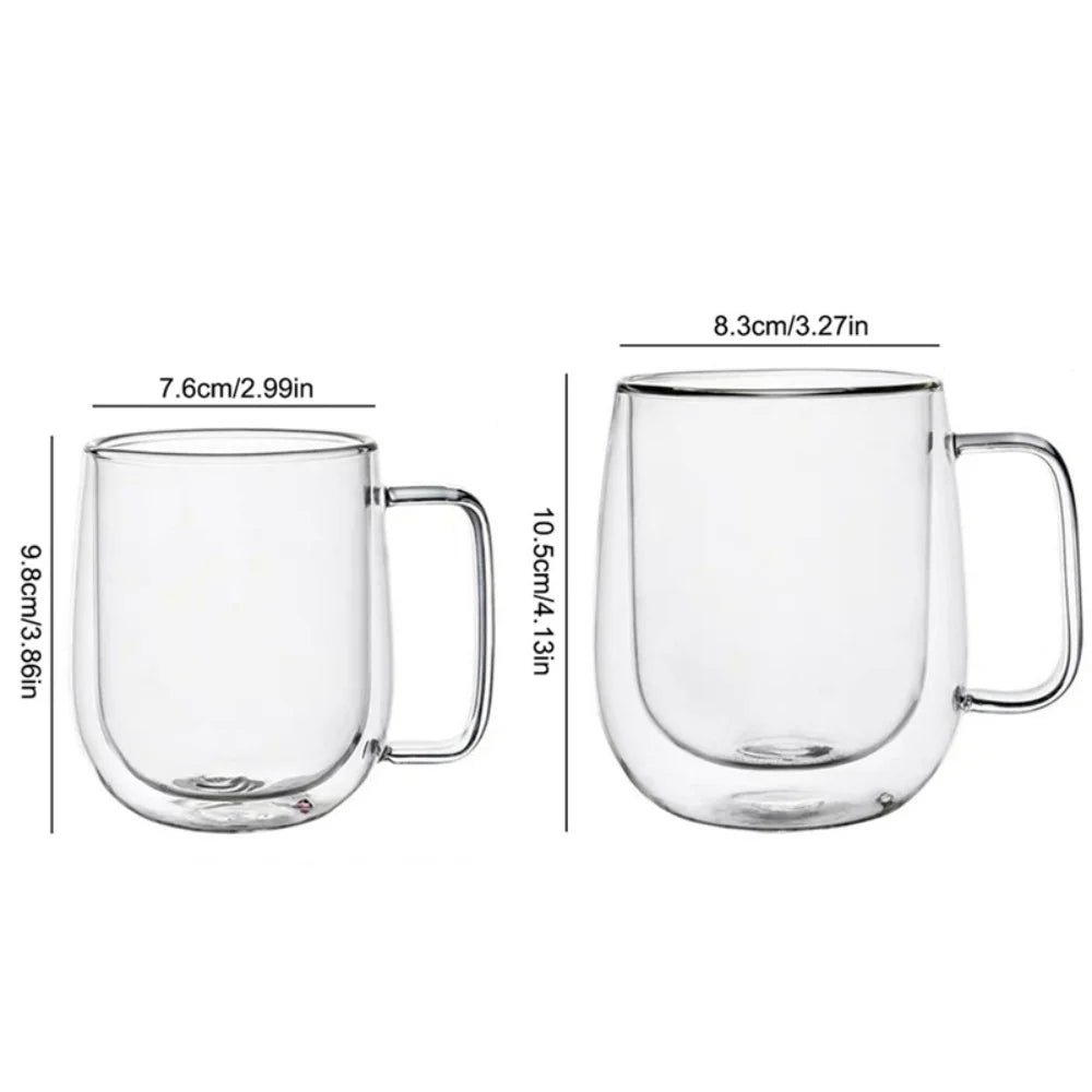 Tasse double paroi verre borosilicate avec anse isolante - vue 5 sur 7
