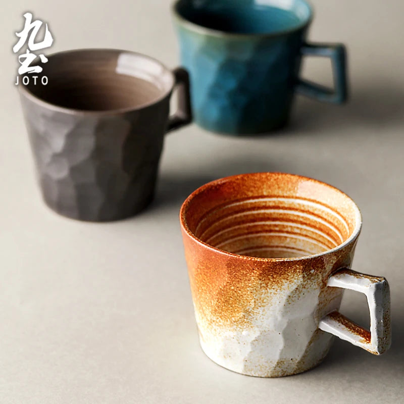 Tasse cafe ceramique artisanale style vintage rustique - vue 4 sur 7