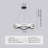 lustre suspendu moderne en led pour décoration intérieure