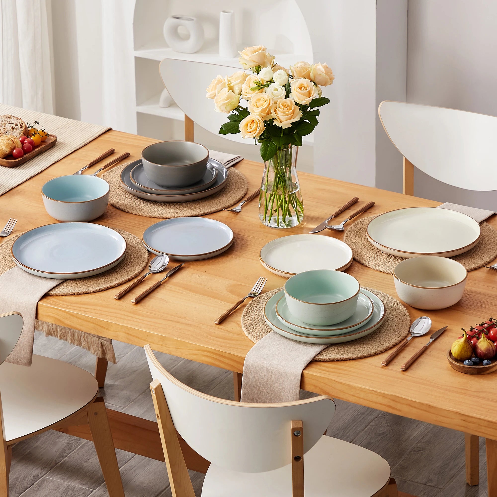 Service de table grès reno assiettes bols design - vue 5 sur 6