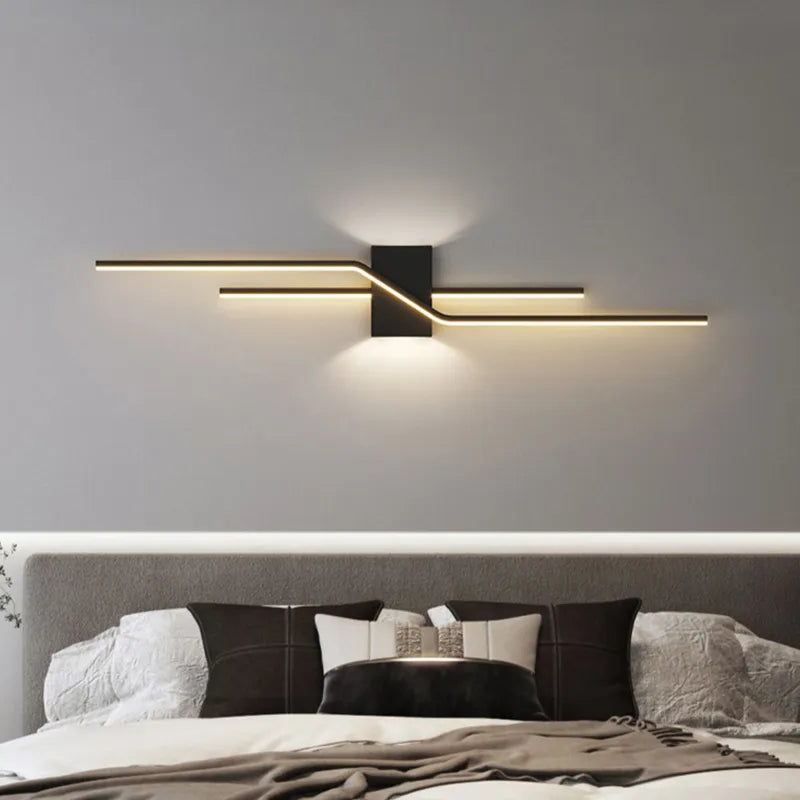Applique murale LED modernes noir blanc maison intérieur éclairage applique murale - vue 4 sur 14