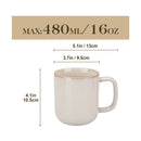 Ensemble tasses gres style marbre cafe cappuccino