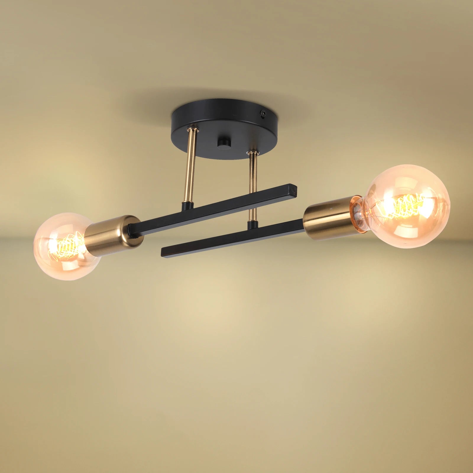 Plafond moderne à LEDs lumières fer industriel nordique minimaliste décoration de la maison salon salle à manger lampes de plafond minimalistes