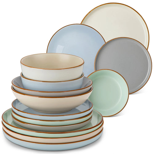 Service de table gres 16 pieces assiettes bols