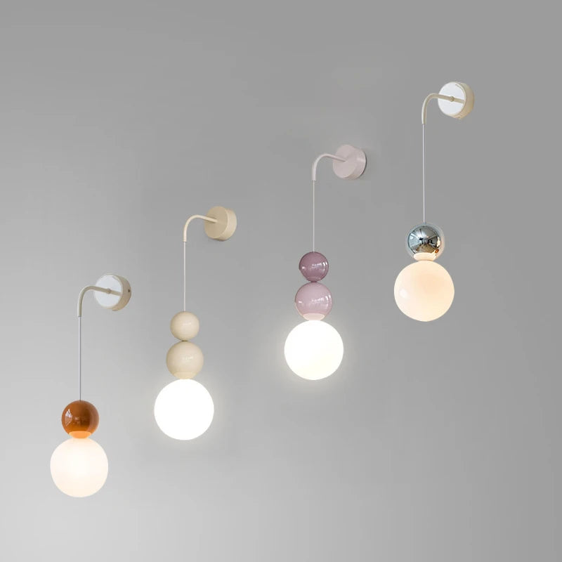 lampe led nordique minimaliste suspendue avec boule de crème