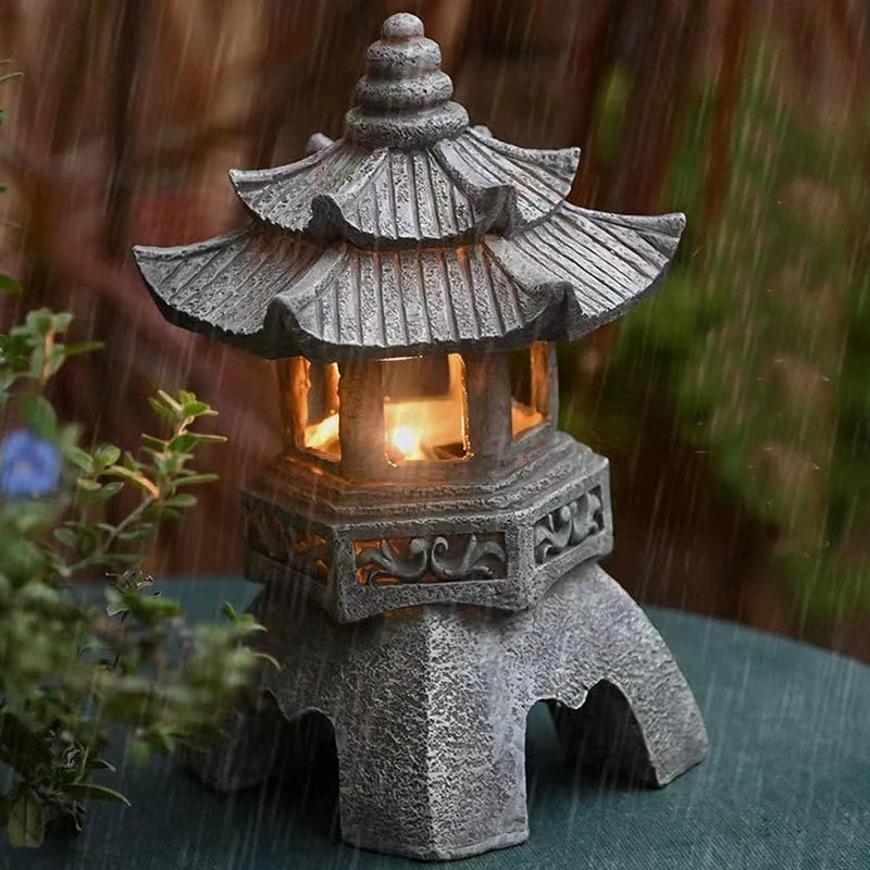 lanterne solaire led pagode pour jardin et balcon décoratif