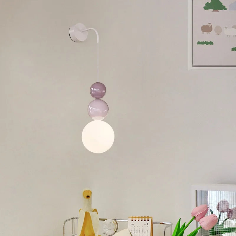 lampe led nordique minimaliste suspendue avec boule de crème