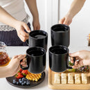 Ensemble tasses café grès mat design moderne 460ml