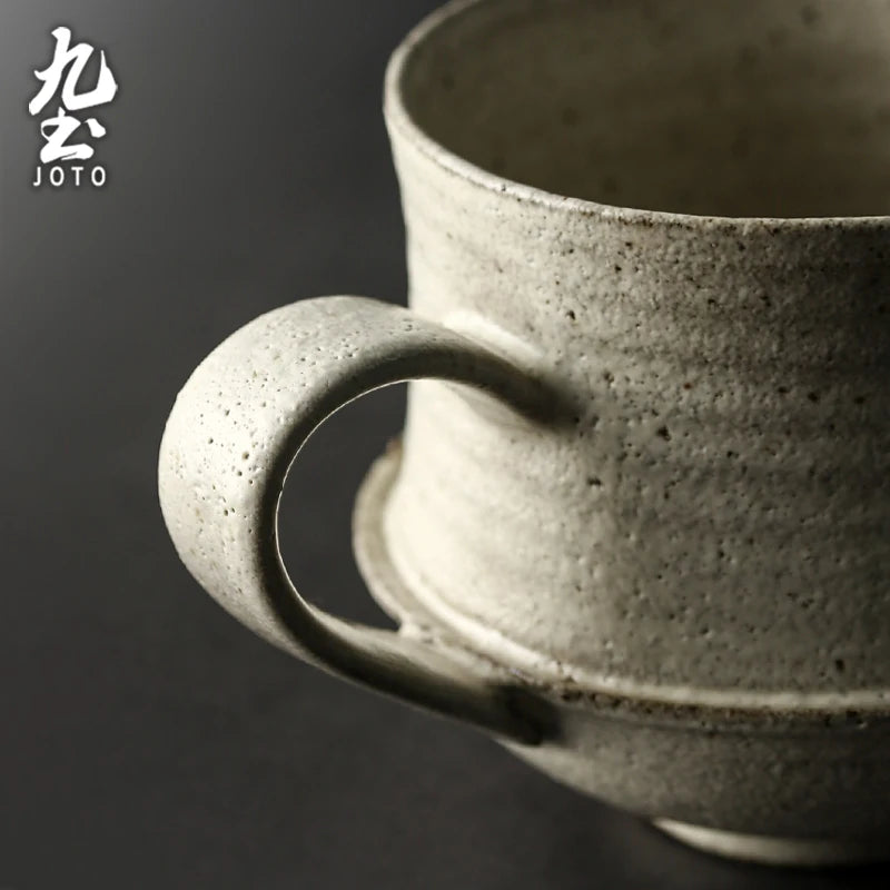 Mug céramique anse style simple bureau maison 330ml - vue 3 sur 7