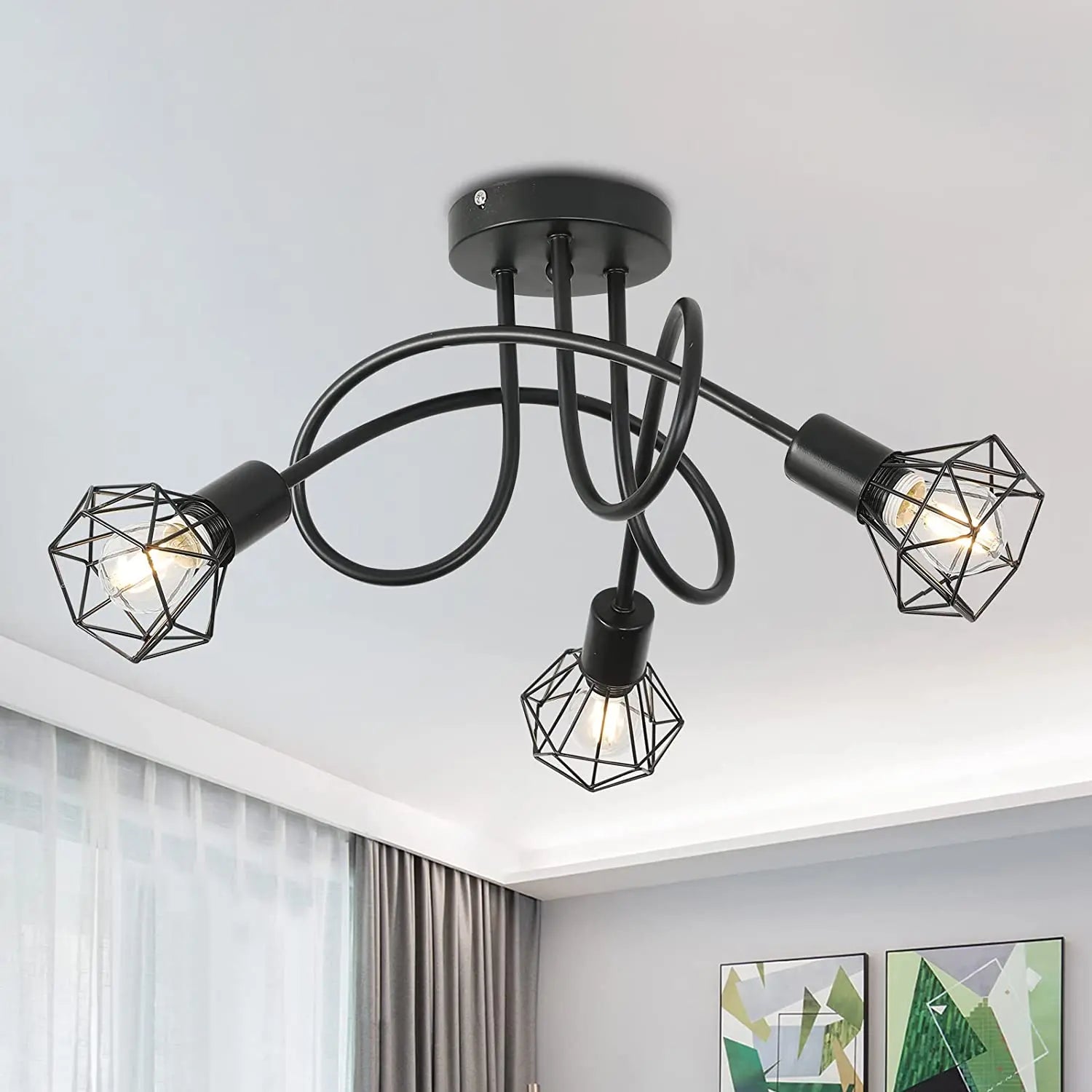 plafonnier led réglable angle led décoratif cuisine maison - vue 4 sur 8