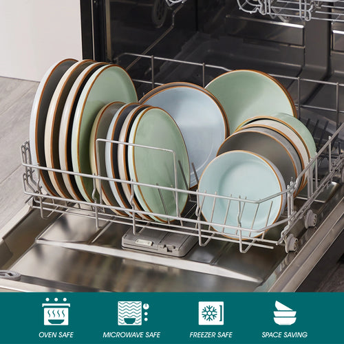 Service de table gres 16 pieces assiettes bols