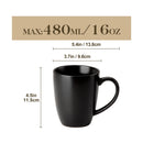 set tasses café grès motif moderne grande capacité