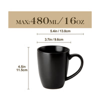 set tasses café grès motif moderne grande capacité