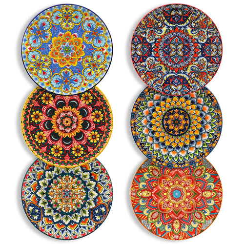 Service de table ceramique floral style boheme 24 pieces