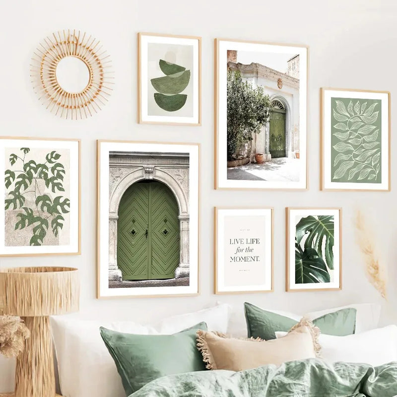 art mural toilé décoration intérieure feuilles de monstera