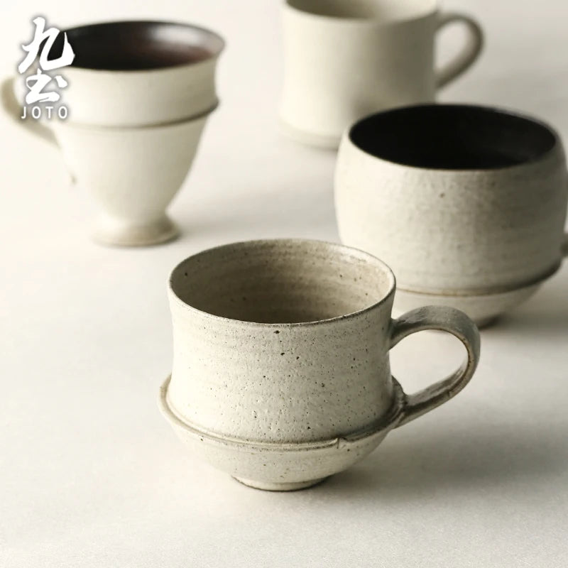 Mug ceramique jingdezhen anse style simple 330ml - vue 4 sur 7