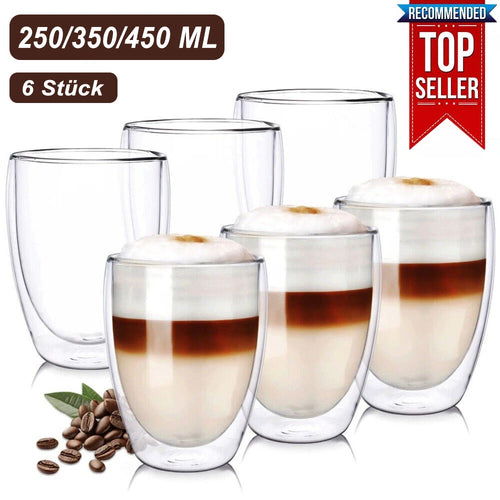 Verre double paroi isolant pour cafe biere eau