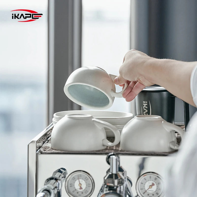 Tasse latte céramique avec soucoupe grande capacité 270ml