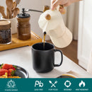 Ensemble tasses café grès mat design moderne 460ml