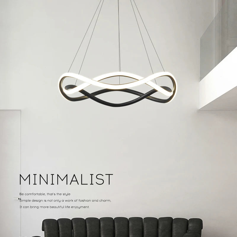 lustre suspendu moderne en led pour décoration intérieure - vue 2 sur 9