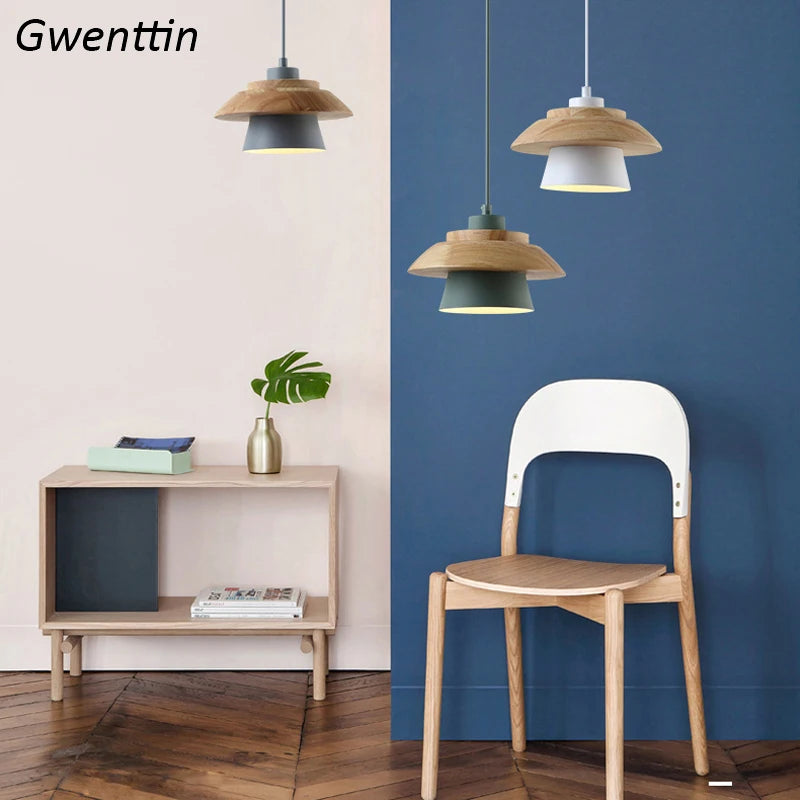 suspension en bois pour éclairage moderne et décoration - vue 4 sur 11