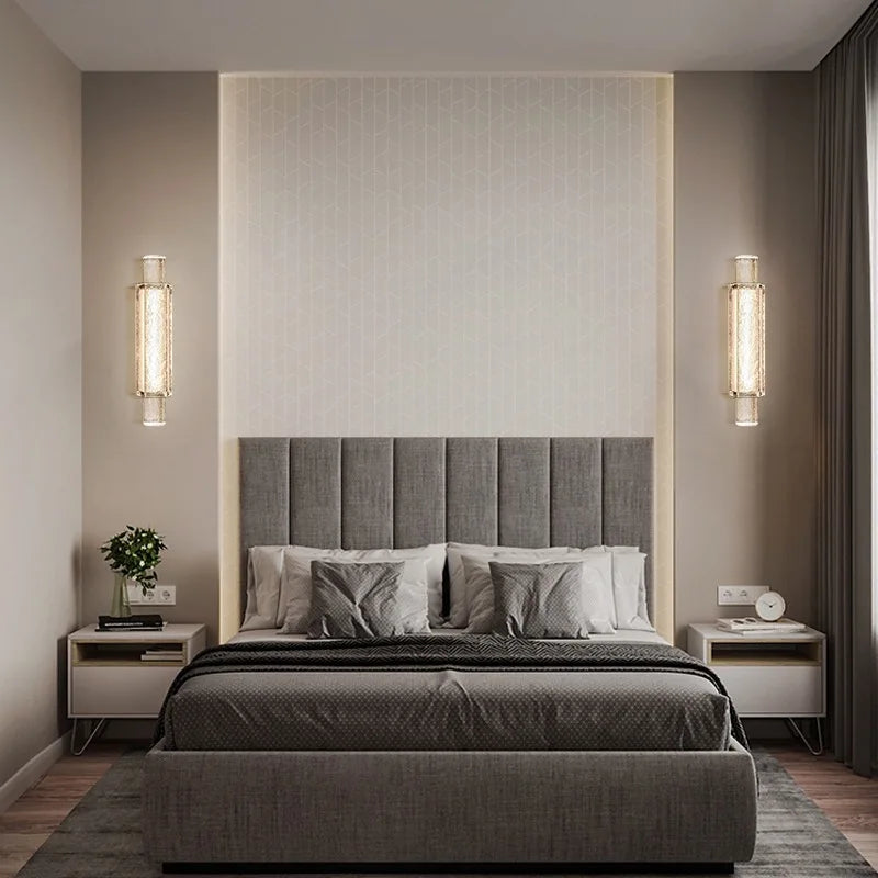 applique murale led moderne design en cristal transparent pour intérieur - vue 5 sur 8