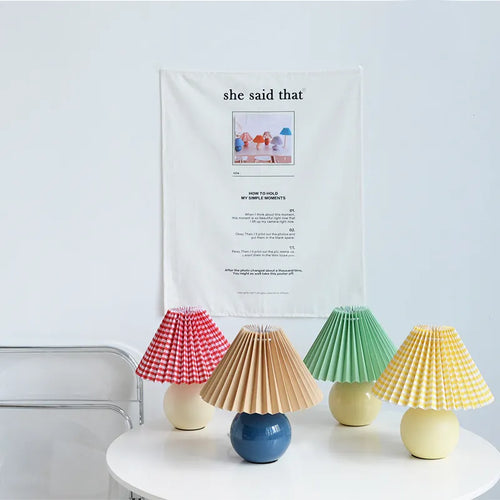 Lampe de table plissée coréenne