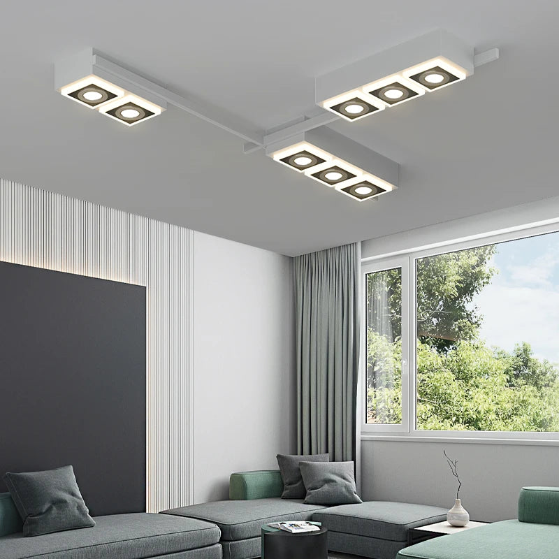 lustre moderne à leds pour éclairage intérieur et décoration - vue 3 sur 9
