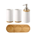 ensemble d'accessoires de salle de bain en céramique trois pièces design