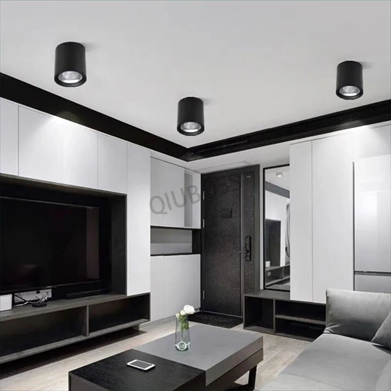 qiuboss spot led cylindre à intensité variable pour éclairage de plafond
