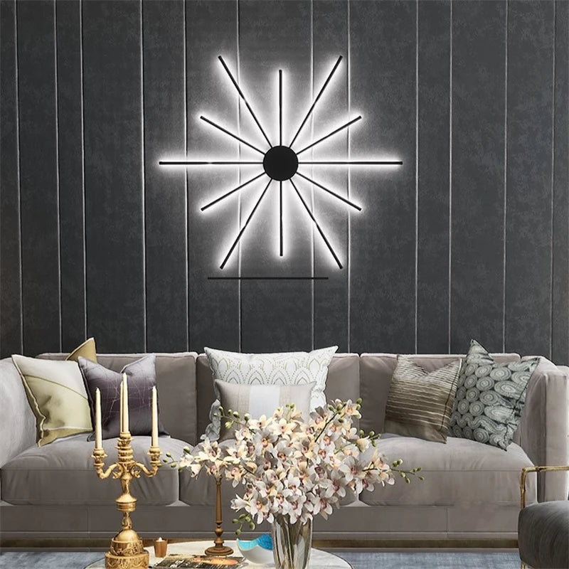 applique murale moderne design simple avec ligne de lumière led - vue 6 sur 22