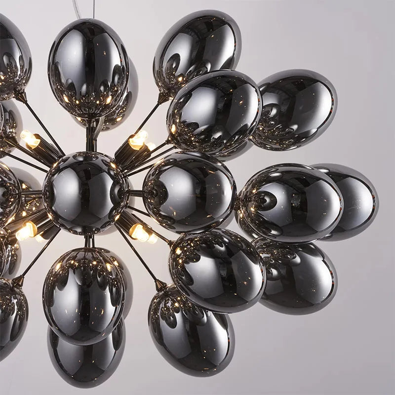 Lustre en verre en forme de raisin postmoderne - vue 4 sur 5
