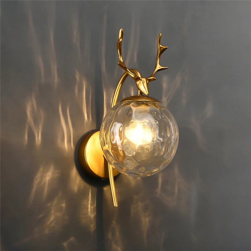 applique murale design moderne en forme de cerf en bois