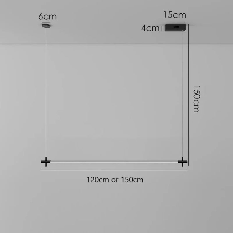 Suspension simples lampe de salle à manger lampes LED de cuisine pour la maison lampe suspendue table à manger longue lampe à bande éclairage minimaliste