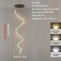 lustre led moderne en forme de branche pour maison et escalier
