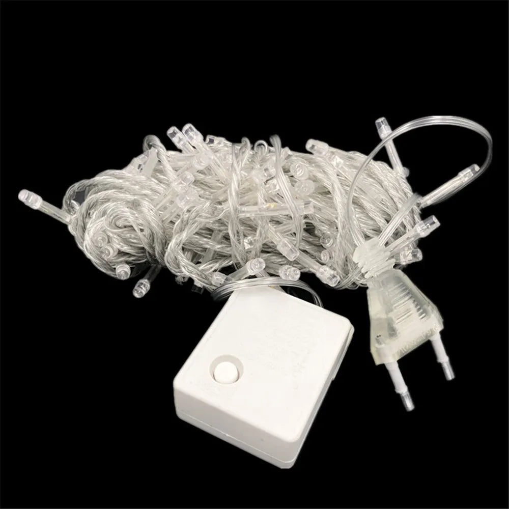 guirlande lumineuse led 100 ampoules étanches pour extérieur décorations festives - vue 7 sur 15