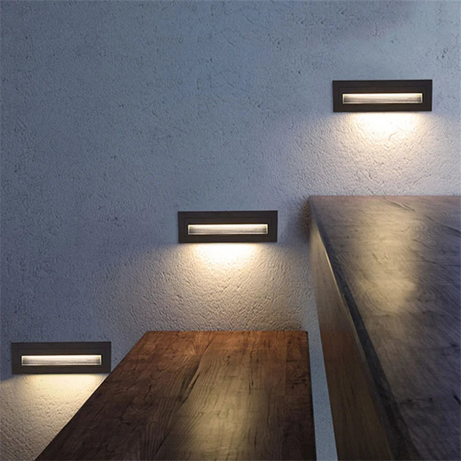 applique murale led étanche pour jardin et escaliers - vue 4 sur 14