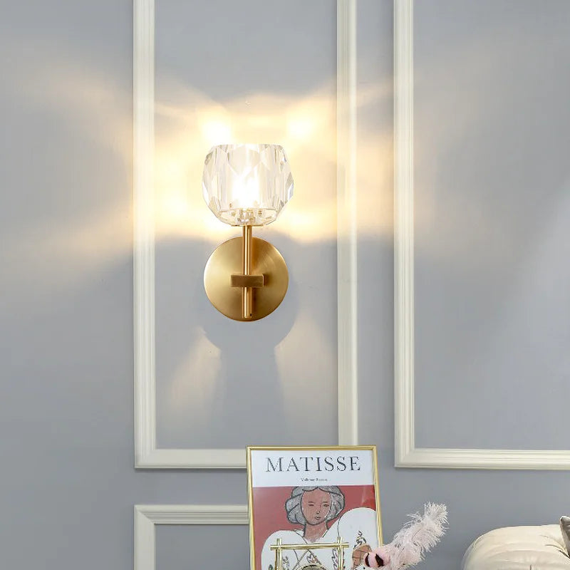 Applique murale cristal minimaliste nordique design moderne éclairage intérieur