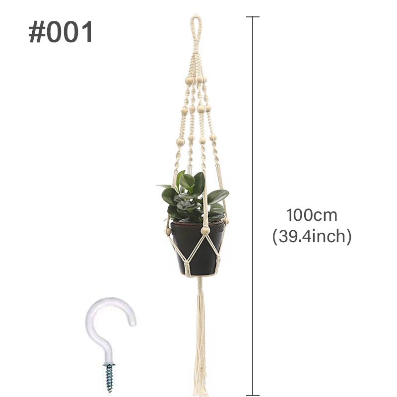 suspension macramé pour plantes et décoration murale naturelle - vue 18 sur 20
