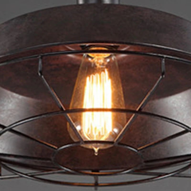 Suspension Loft Style Vintage cage industrielle rétro