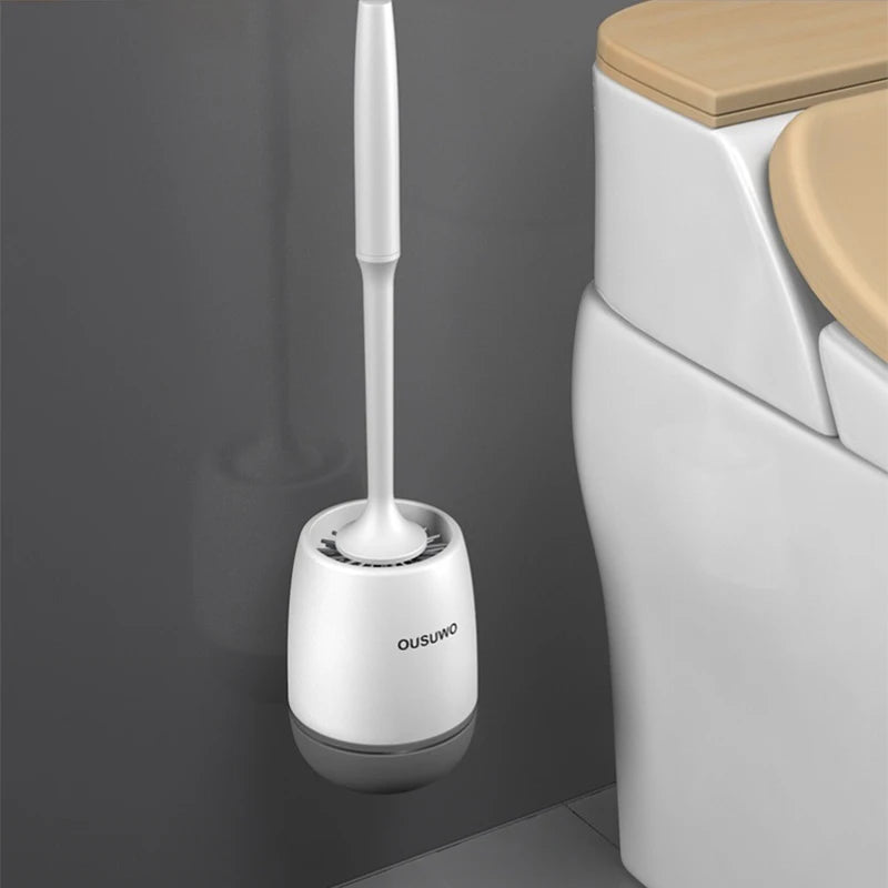 brosse de nettoyage murale à long manche en silicone