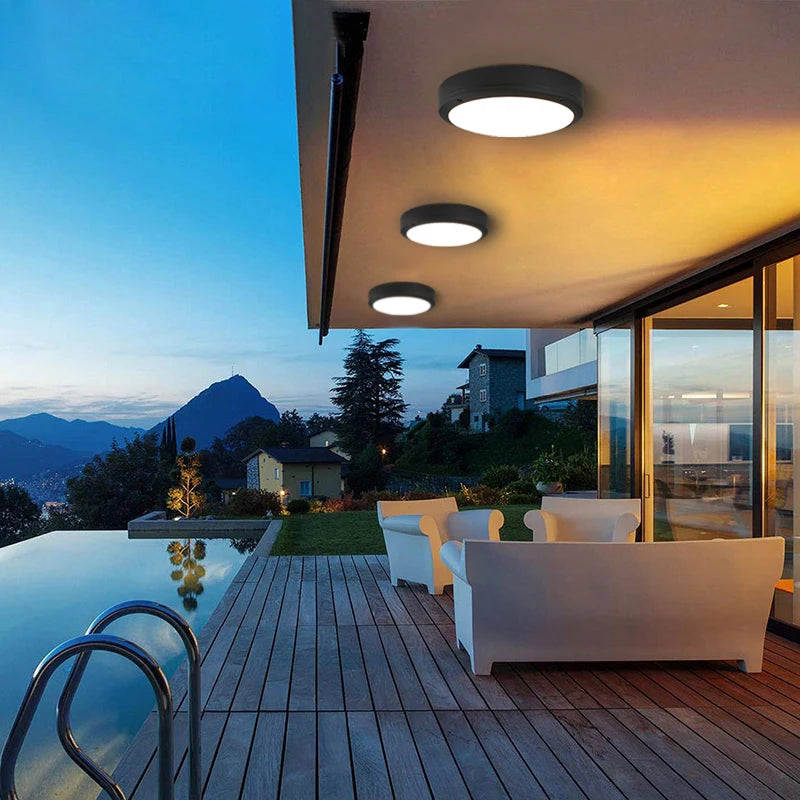 plafonnier extérieur étanche pour éclairage jardin balcon porche - vue 4 sur 6
