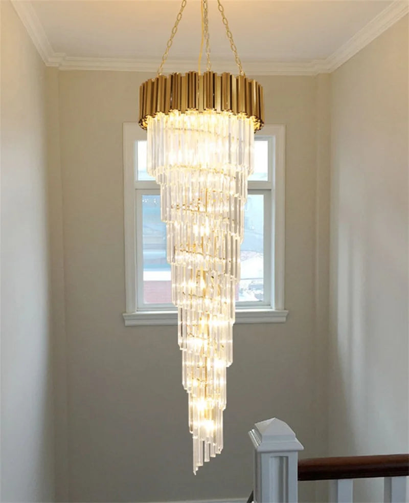 lustre en cristal de luxe pour décoration intérieure élégante